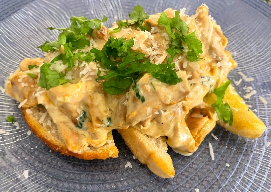 Kantarelltoast med parmesan