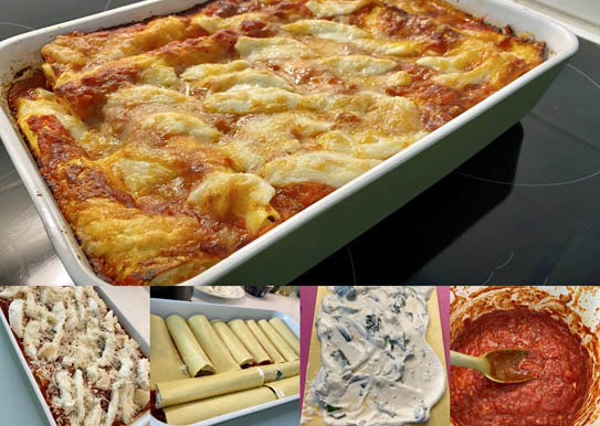 Cannelloni med ricotta och spenat 