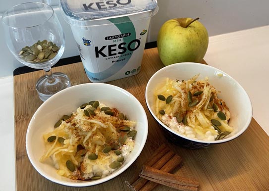 Keso med äpple och pumpa