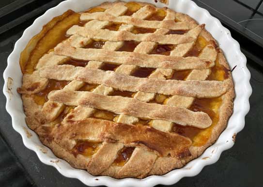 Crostata med aprikos 