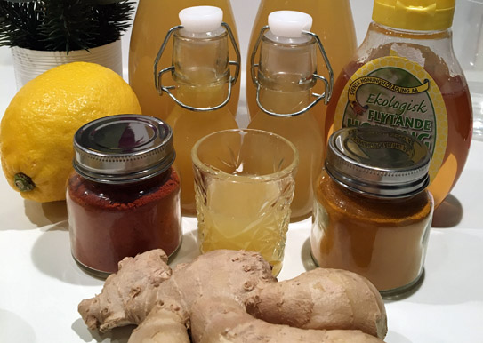 Frukost Ingefärashots