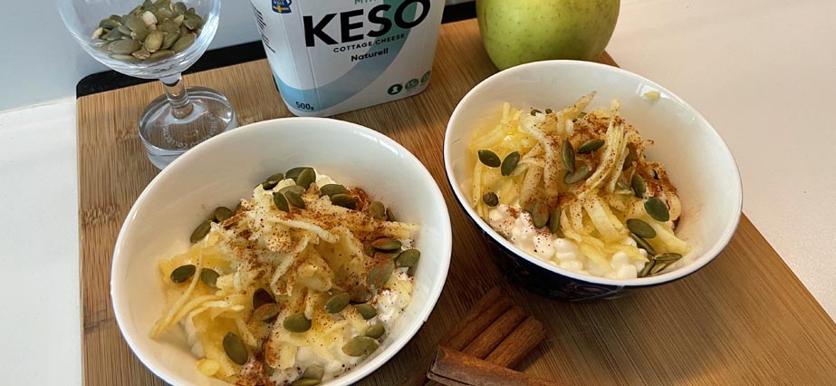 Keso med äpple och pumpa